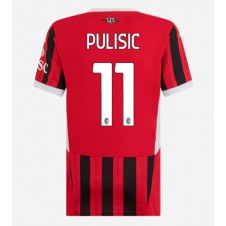 AC Milan Christian Pulisic #11 Hjemmedrakt Kvinner 2024-25 Kortermet